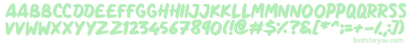 Marker Notes-fontti – vihreät fontit valkoisella taustalla