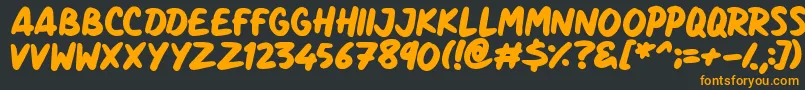 Marker Notes Font – Orange Fonts on Black Background