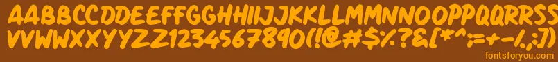 Marker Notes Font – Orange Fonts on Brown Background
