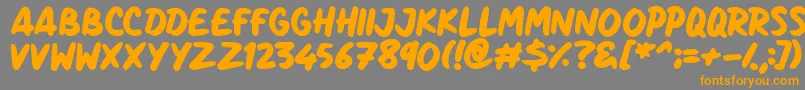 Marker Notes Font – Orange Fonts on Gray Background