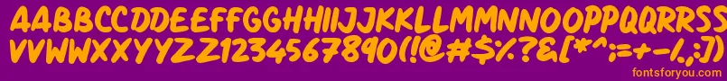 Marker Notes Font – Orange Fonts on Purple Background