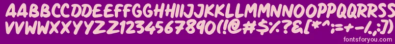 Marker Notes Font – Pink Fonts on Purple Background