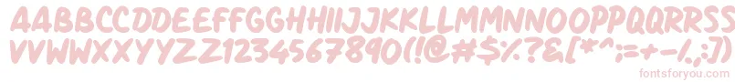 Marker Notes-fontti – vaaleanpunaiset fontit valkoisella taustalla