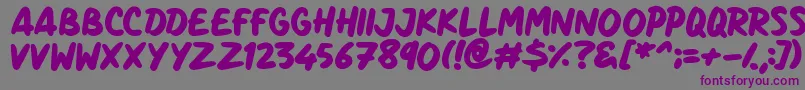 Marker Notes Font – Purple Fonts on Gray Background