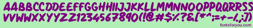 Marker Notes-fontti – violetit fontit vihreällä taustalla