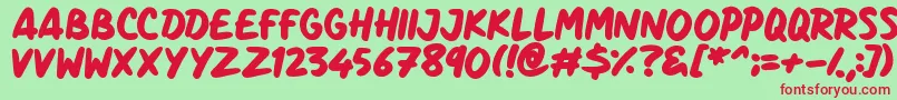 Marker Notes Font – Red Fonts on Green Background