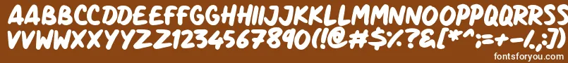 Шрифт Marker Notes – белые шрифты на коричневом фоне
