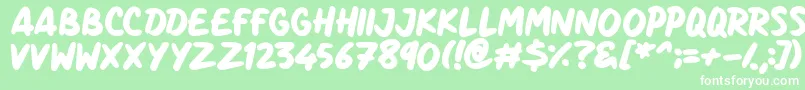 Marker Notes-fontti – valkoiset fontit vihreällä taustalla