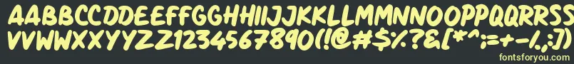 Marker Notes-fontti – keltaiset fontit mustalla taustalla