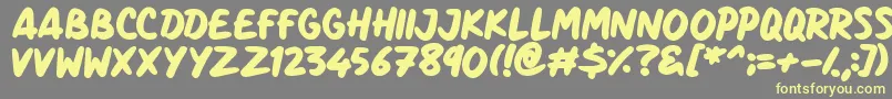 Marker Notes Font – Yellow Fonts on Gray Background