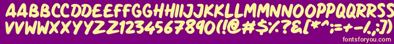 Marker Notes-fontti – keltaiset fontit violetilla taustalla