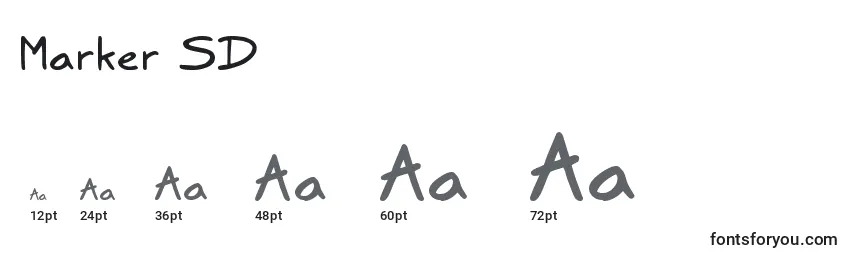 Marker SD Font Sizes