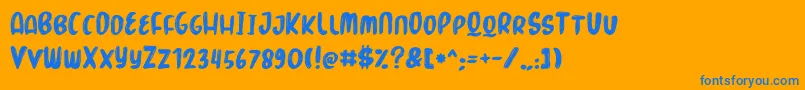 MarkerBrush Font – Blue Fonts on Orange Background