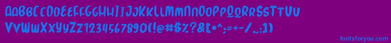 MarkerBrush Font – Blue Fonts on Purple Background