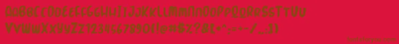 MarkerBrush Font – Brown Fonts on Red Background
