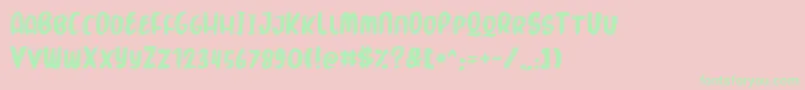 MarkerBrush Font – Green Fonts on Pink Background