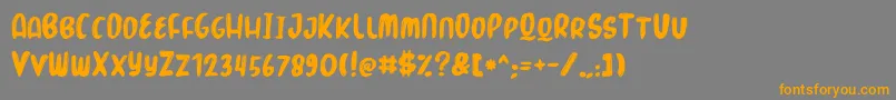 MarkerBrush Font – Orange Fonts on Gray Background