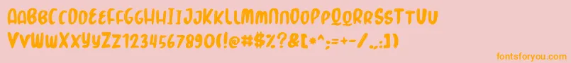MarkerBrush Font – Orange Fonts on Pink Background