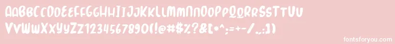MarkerBrush Font – White Fonts on Pink Background