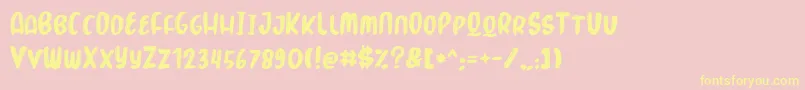 MarkerBrush Font – Yellow Fonts on Pink Background
