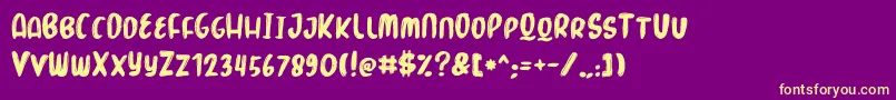 MarkerBrush Font – Yellow Fonts on Purple Background