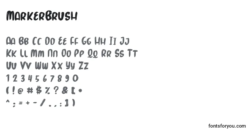Schriftart MarkerBrush (133614) – Alphabet, Zahlen, spezielle Symbole