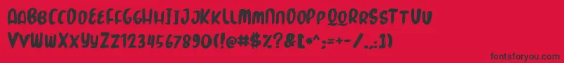 MarkerBrush Font – Black Fonts on Red Background