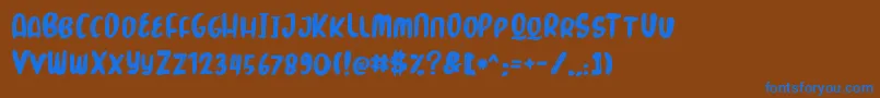MarkerBrush Font – Blue Fonts on Brown Background