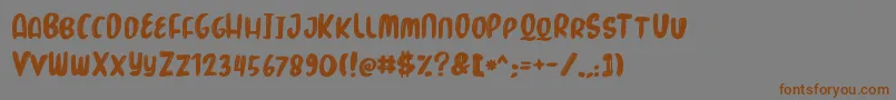 MarkerBrush Font – Brown Fonts on Gray Background