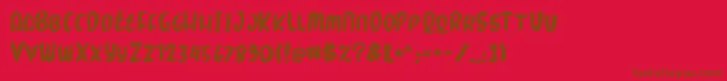 MarkerBrush Font – Brown Fonts on Red Background