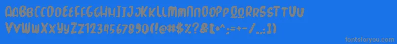 MarkerBrush Font – Gray Fonts on Blue Background