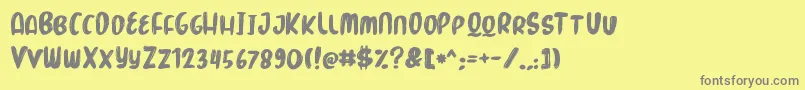 MarkerBrush Font – Gray Fonts on Yellow Background