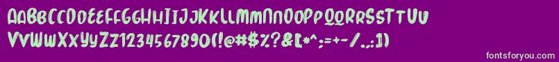 MarkerBrush Font – Green Fonts on Purple Background