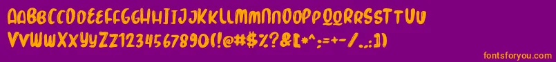 MarkerBrush Font – Orange Fonts on Purple Background