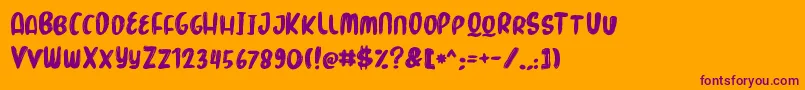 MarkerBrush Font – Purple Fonts on Orange Background