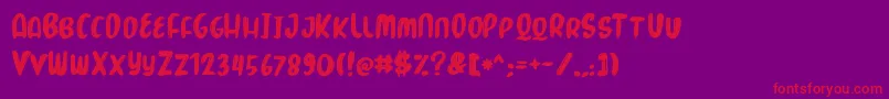 MarkerBrush Font – Red Fonts on Purple Background