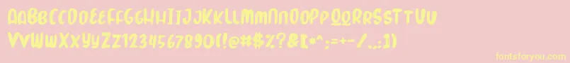 MarkerBrush Font – Yellow Fonts on Pink Background