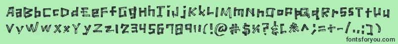 MarkerScratch Regular Font – Black Fonts on Green Background