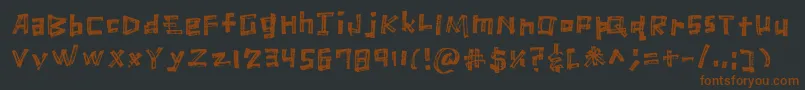 MarkerScratch Regular Font – Brown Fonts on Black Background