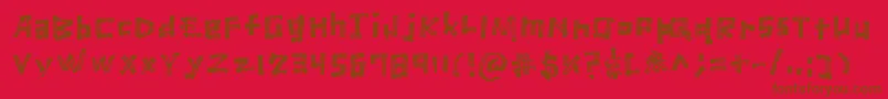 MarkerScratch Regular Font – Brown Fonts on Red Background