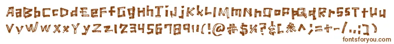 MarkerScratch Regular Font – Brown Fonts on White Background