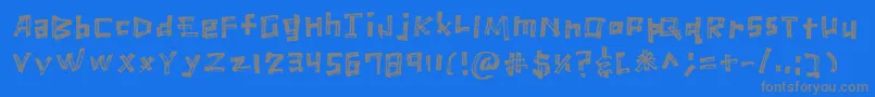 MarkerScratch Regular Font – Gray Fonts on Blue Background