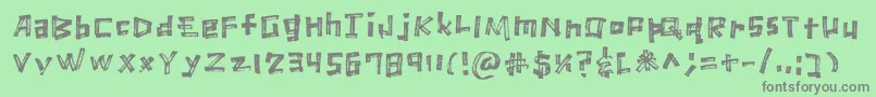 Czcionka MarkerScratch Regular – szare czcionki na zielonym tle