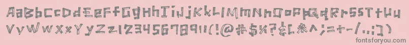 Fonte MarkerScratch Regular – fontes cinzas em um fundo rosa