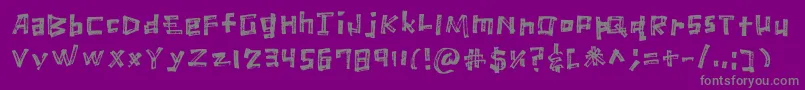 MarkerScratch Regular-Schriftart – Graue Schriften auf violettem Hintergrund