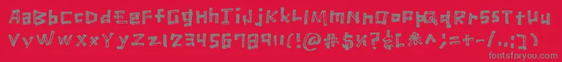 Шрифт MarkerScratch Regular – серые шрифты на красном фоне