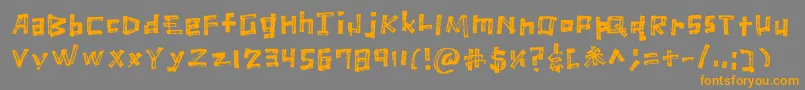 MarkerScratch Regular Font – Orange Fonts on Gray Background