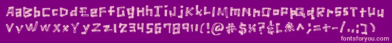 MarkerScratch Regular-Schriftart – Rosa Schriften auf violettem Hintergrund