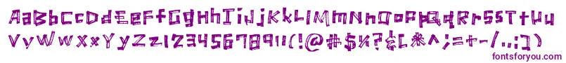 MarkerScratch Regular-Schriftart – Violette Schriften