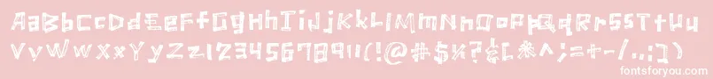 MarkerScratch Regular Font – White Fonts on Pink Background